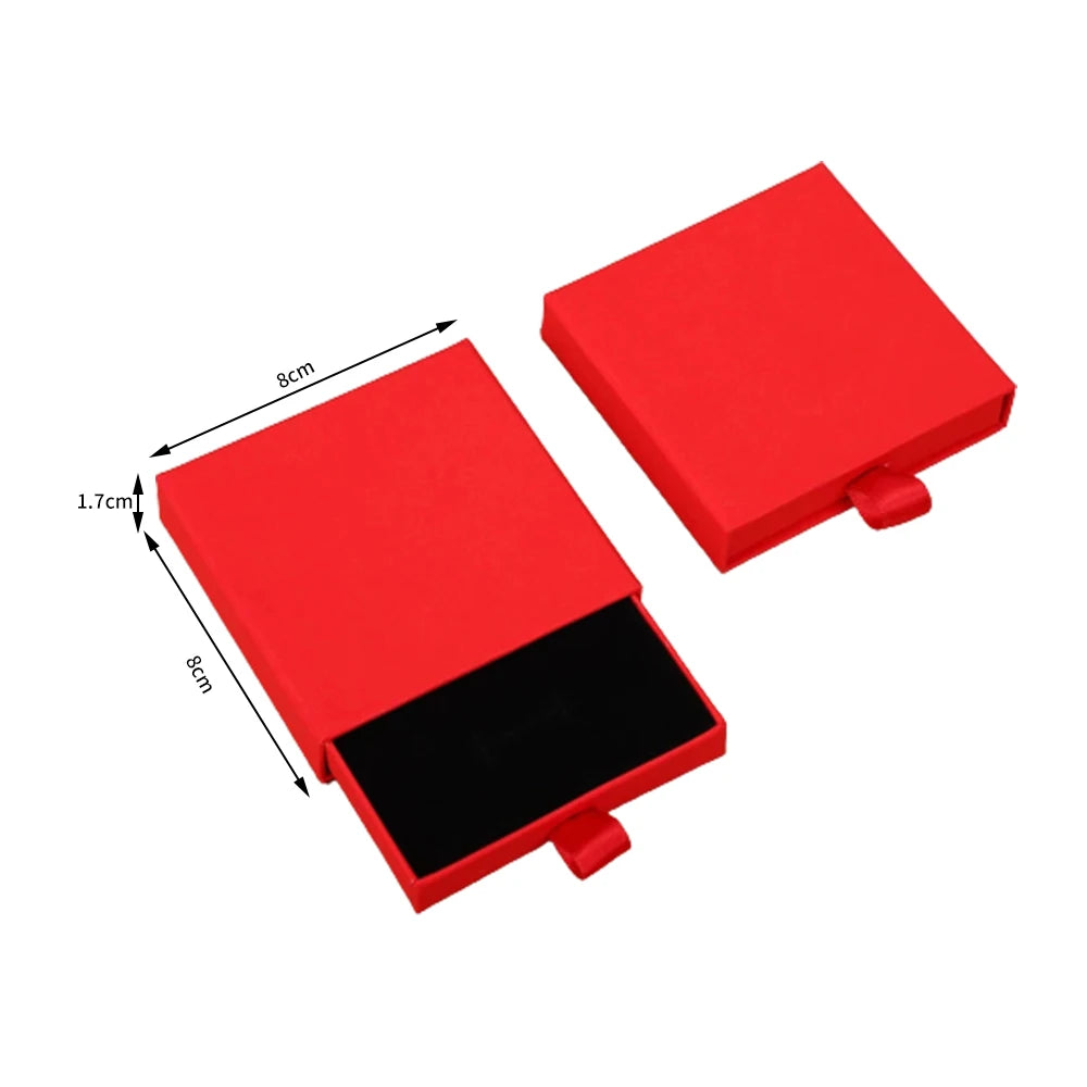 Dicke Kraftpapier Schmuckbox mit Schublade für Halskette Armband Ring