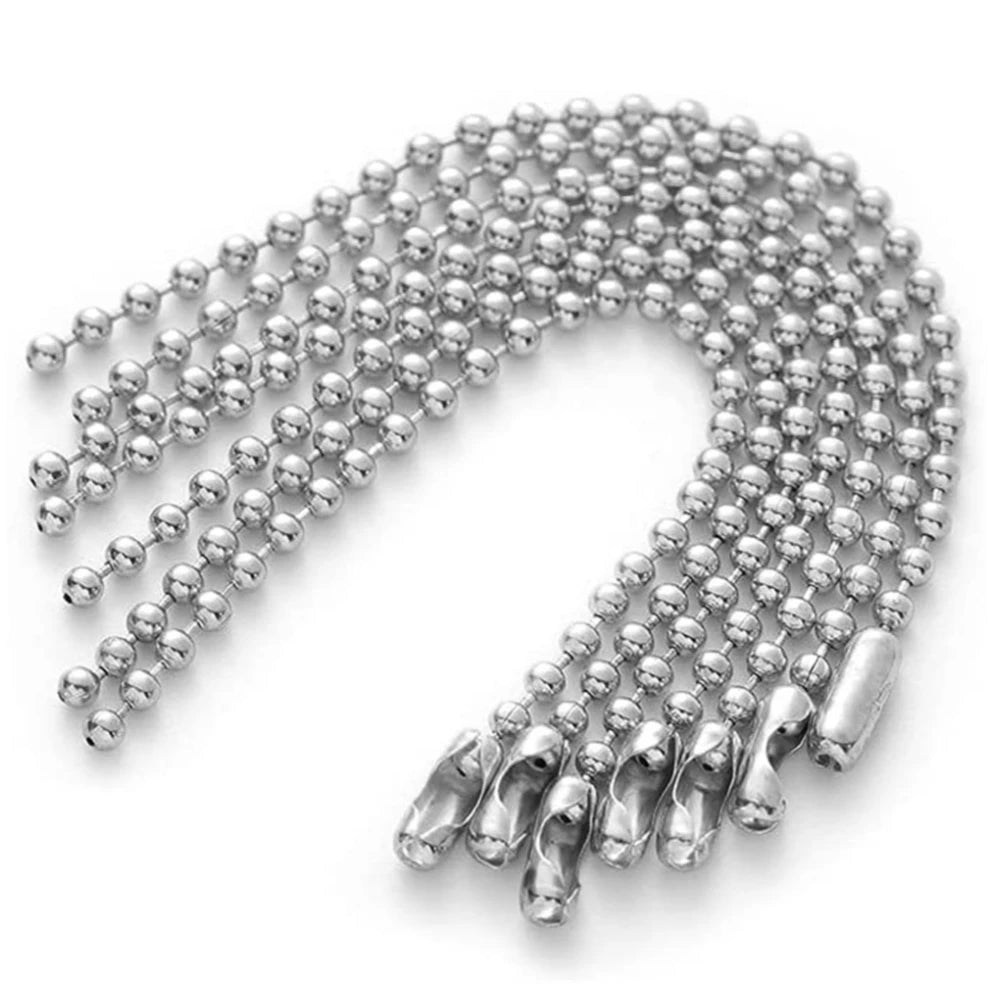 50-teilig Edelstahl-Kugelperlenkette für DIY-Schmuck - Schlüsselanhänger