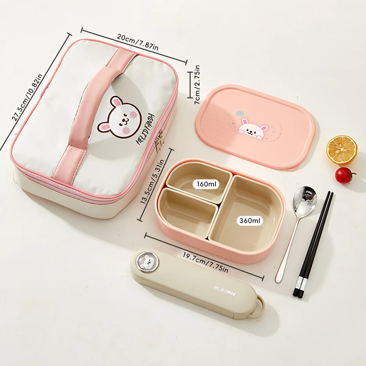 3-Fächer Mikrowellen Lunchbox Kunststoff – Tragbar, Stapelbar für Schule & Büro