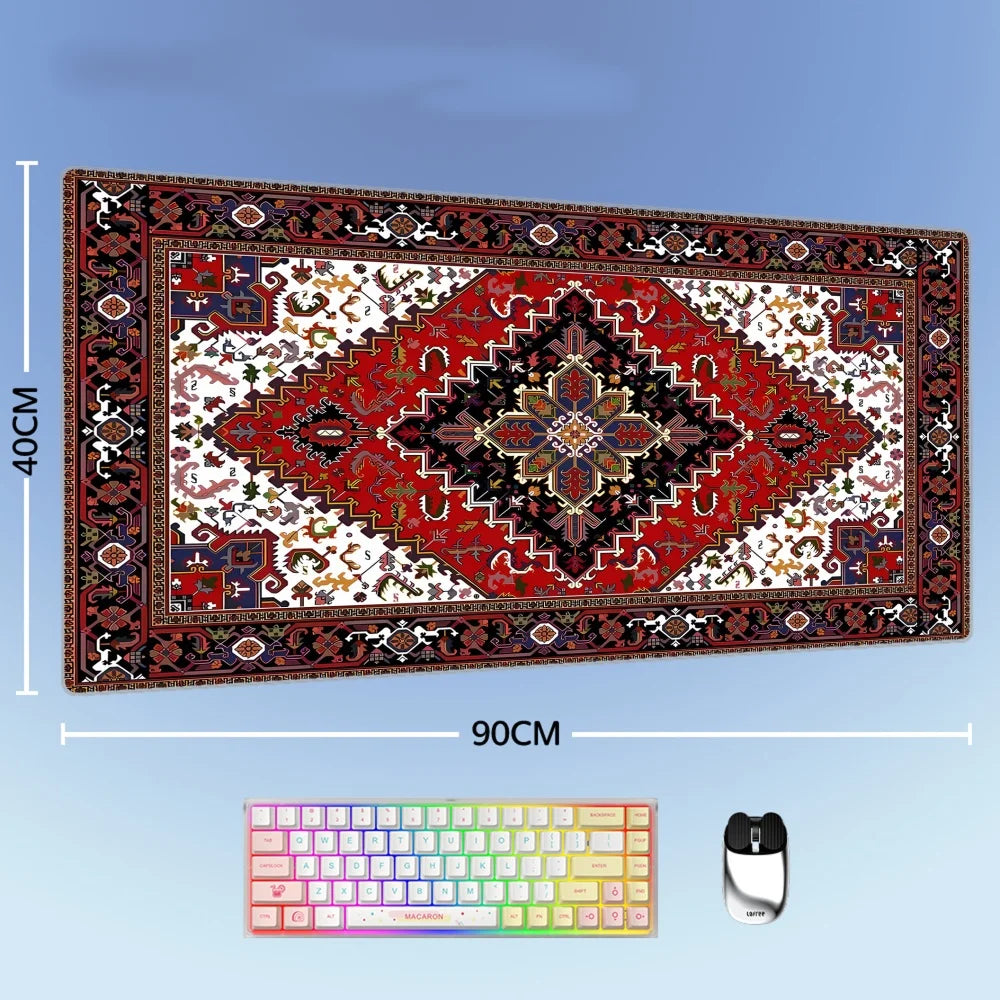Großes XXL Mauspad mit persischem Design Naturkautschuk rutschfest