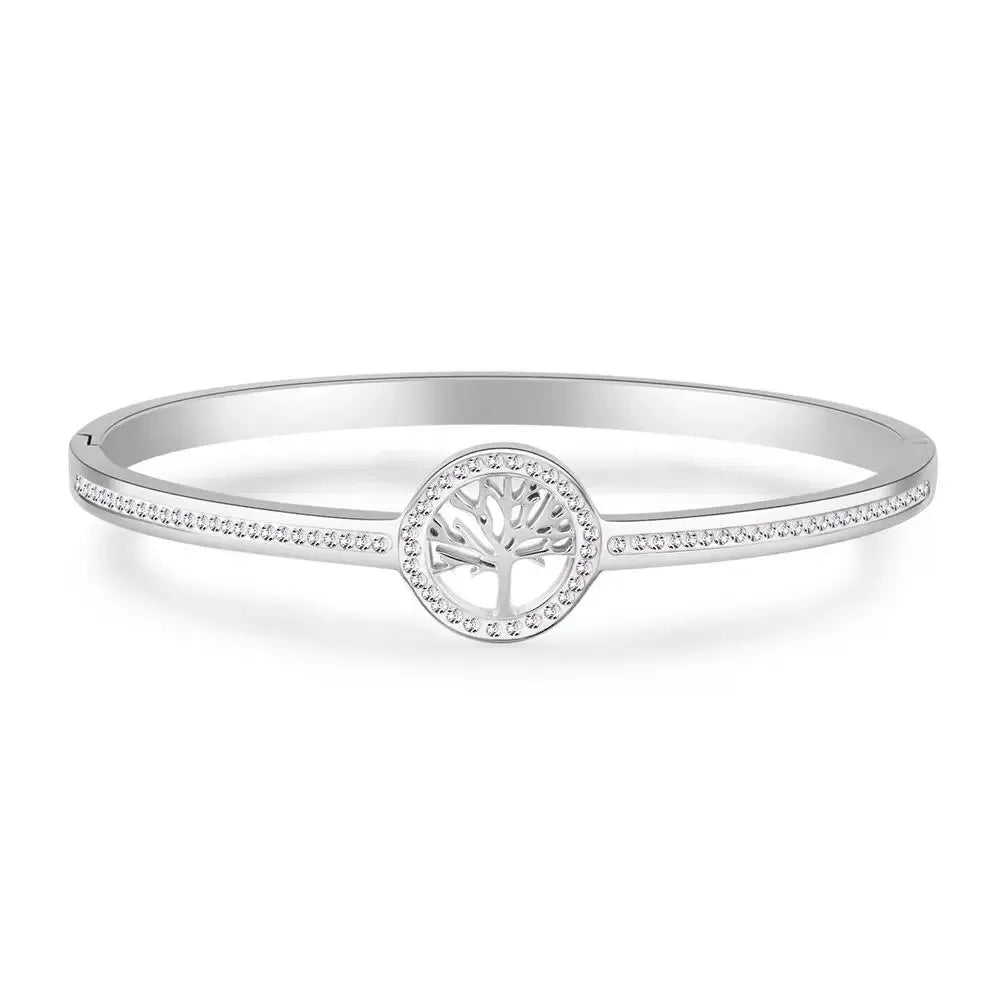 Baum des Lebens Armband aus Edelstahl für stilvolles Glück