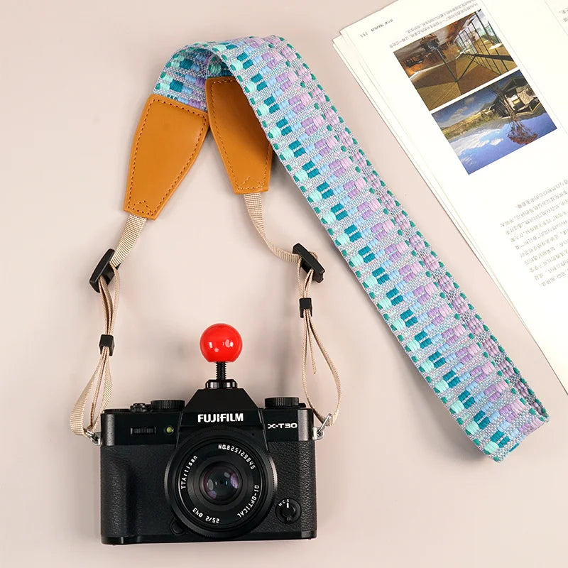 Breiter Vintage Kameragurt mit Blumenmuster für DSLR Kompatibel