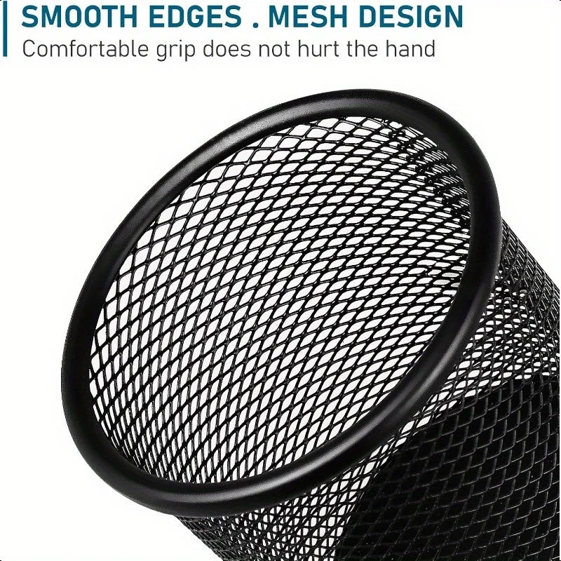 Metall Mesh Stifthalter mit rutschfester Basis für Büroschreibtisch