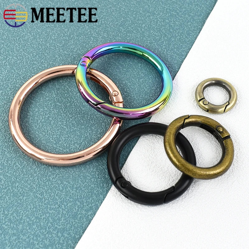 Metallfederring Schnallen Set mit Karabinern für Taschen und Gürtel