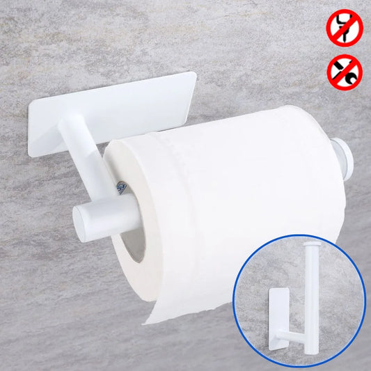 Edelstahl Papierhalter selbstklebend Wandmontage Bad Küche diverse Farben