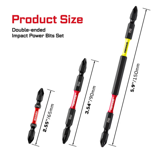 Doppelseitiger PH2 Impact Bit Set aus S2-Stahl für hohe Drehmoment-Anwendungen