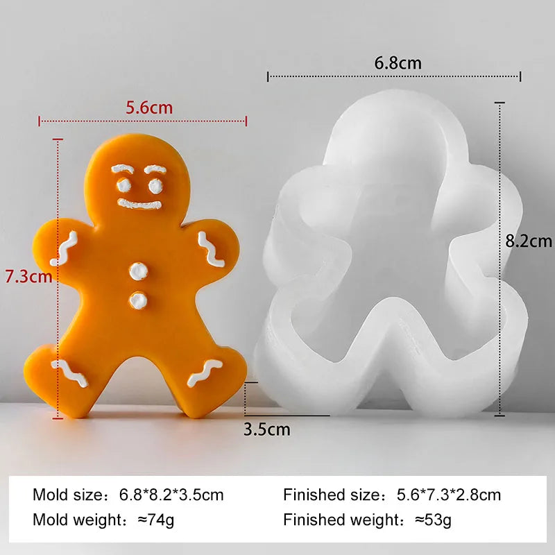 Silikonform Lebkuchenmann für DIY Kerzen Seifen und Backen