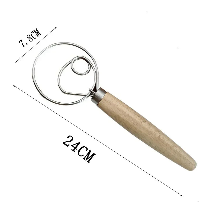 Dänischer Teigschneebesen Edelstahl Handmixer für einfaches Backen