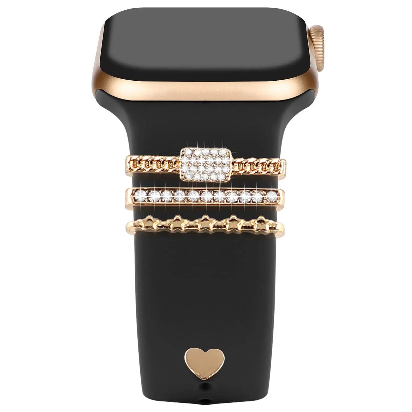 Dekoration für Apple Watch Band Ultra2 10 9 8 Diamant Schmuck Armband Zubehör für Samsung/Huawei Uhr 20/22mm Armband Charms-Yabubest - Home & More