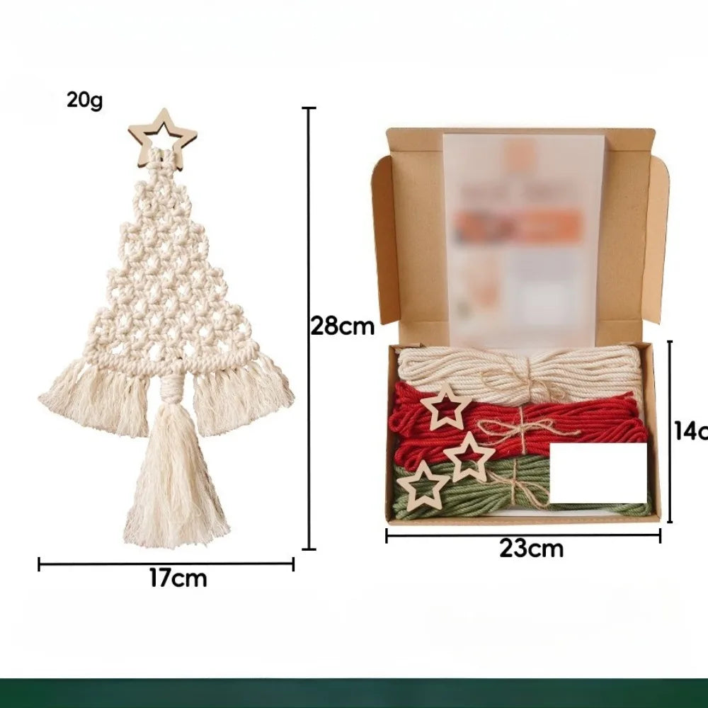 DIY Makramee Weihnachtsbaum Set handgefertigte Wanddekoration