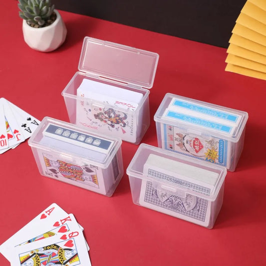 Transparente Kunststoff Boxen Spielkarten Container PP Lagerung für Spiele