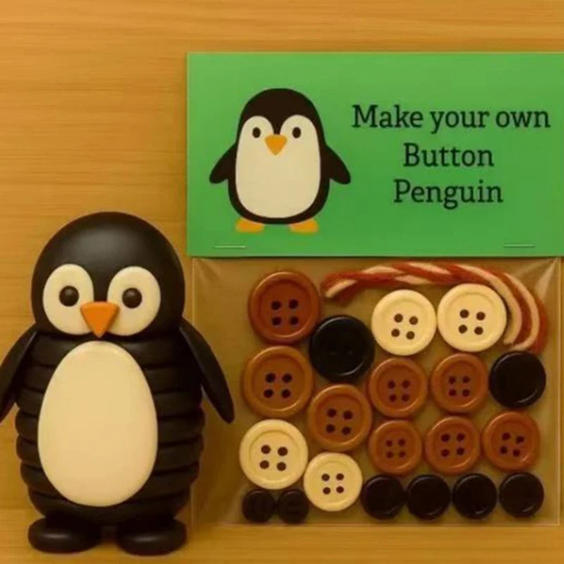 DIY Schneemann Button Ornament Kit mit Weihnachtsknopf und Hängedekor