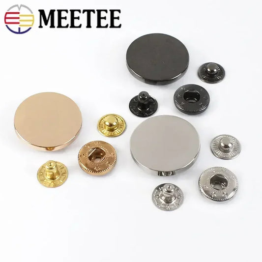 20 Sets Metall Druckknöpfe 10 12 15 17 20 25 mm Nähzubehör