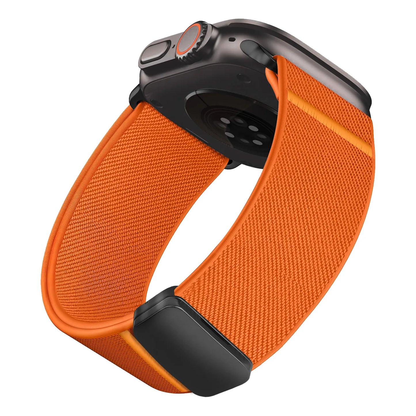 Magnetisches Nylonarmband kompatibel mit Apple Watch Größen 38 bis 49 mm