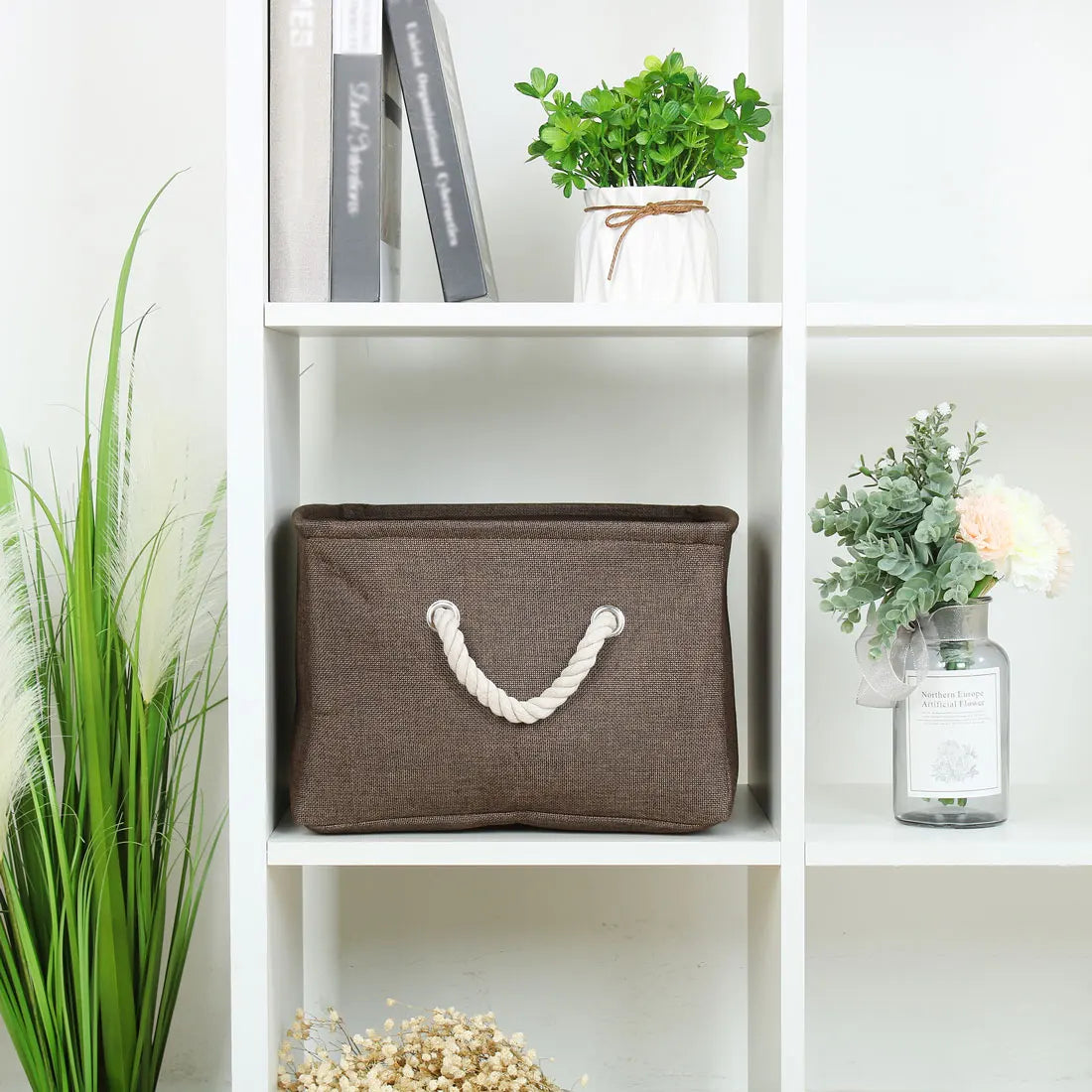 Faltbarer Stoff Aufbewahrungskorb mit Griffen für Spielzeug Wäsche Kleidung