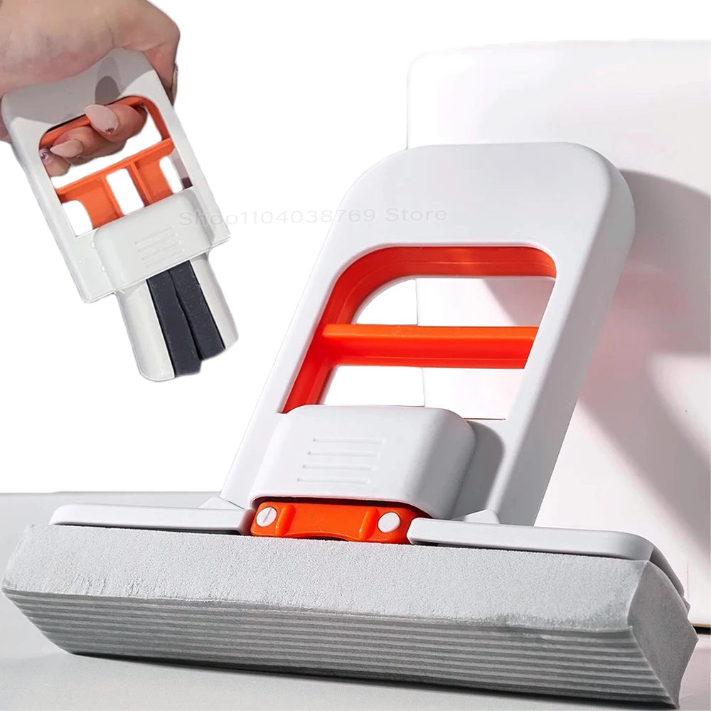 Mini Klappmopp für Schreibtisch, Glas, Auto – Handlicher Schwammreiniger