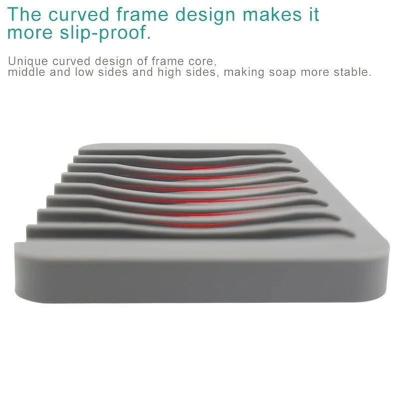 Selbstentleerende Silikon Seifenschale für Dusche Bad Küche - Seifenschoner