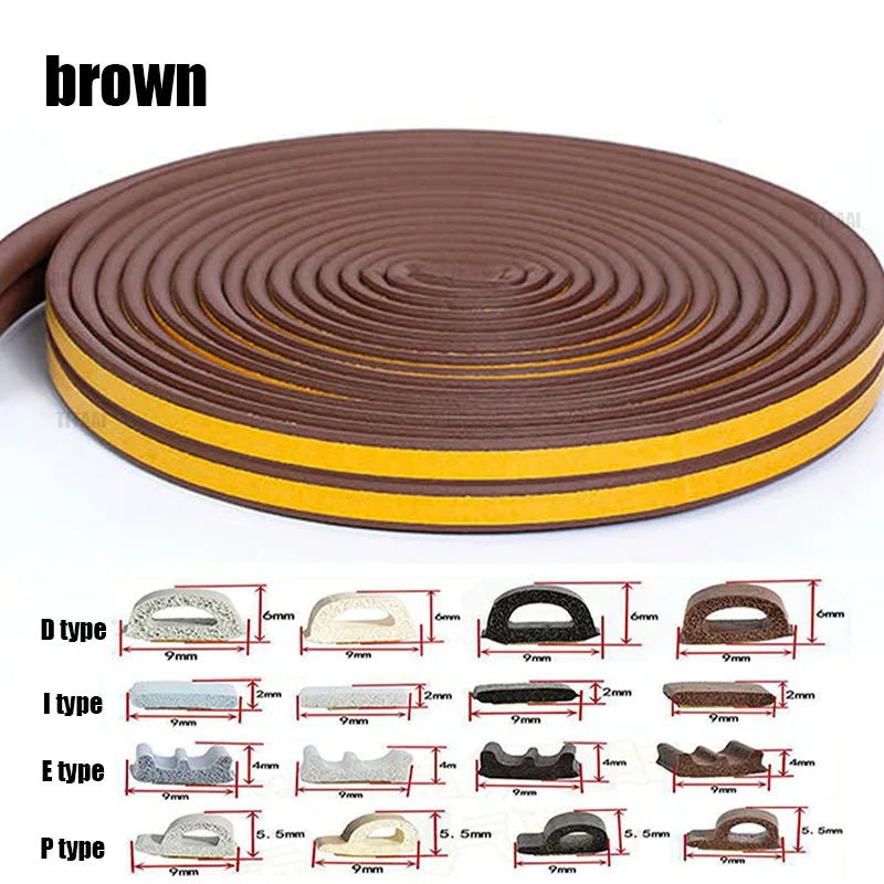 Selbstklebender Tür Fensterdichtungsstreifen 5M 10M Akustikschaum Isolierung