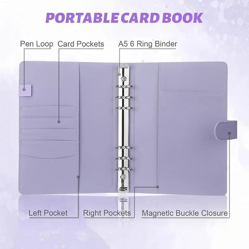 A5 Loseblatt Fotokarten Binder mit 25 Seiten für Kpop Idolkarten Sammlung