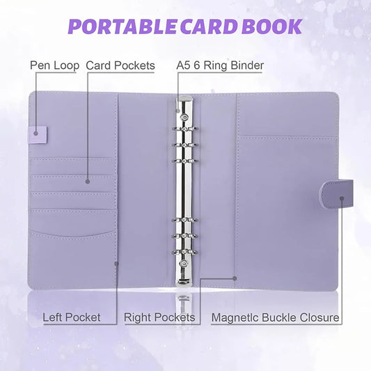 A5 Loseblatt Fotokarten Binder mit 25 Seiten für Kpop Idolkarten Sammlung