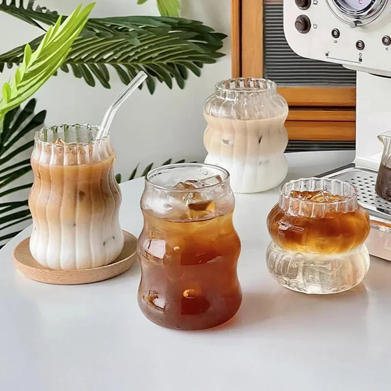 Klares Glas Tumbler Set 1 2 Stück hitzebeständig modern