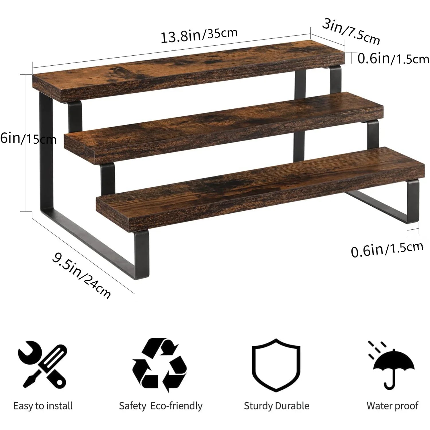 Premium Holz Display Rack für Gewürzlagerung-Yabubest - Home & More