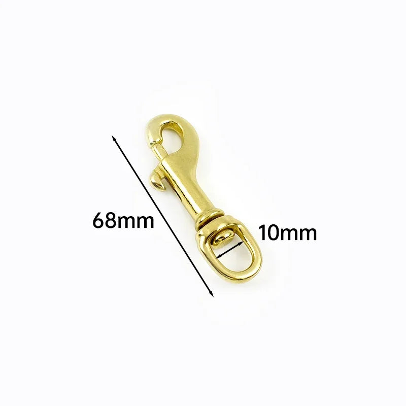 Massiver Messing Karabinerverschluss 10 30 mm drehbar für Taschen Gürtel