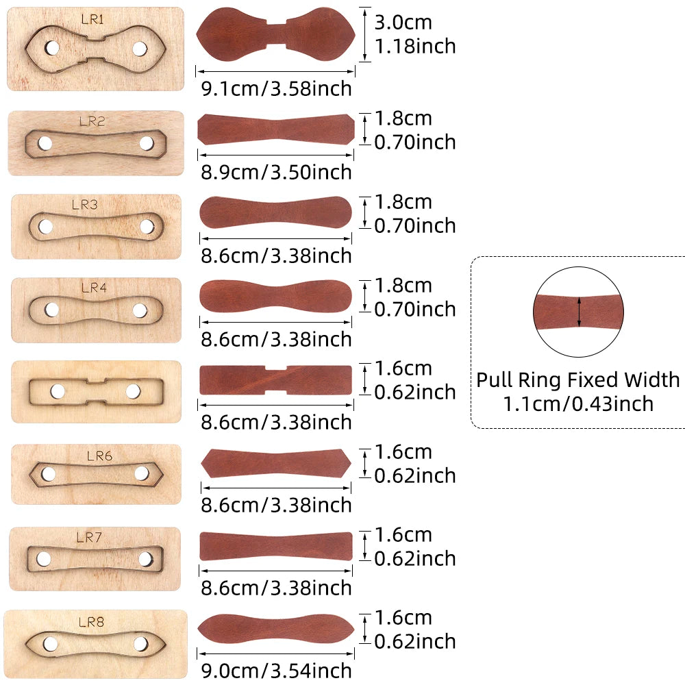 Leder Stanzform Set Reißverschluss Abzieher für Lederhandwerk