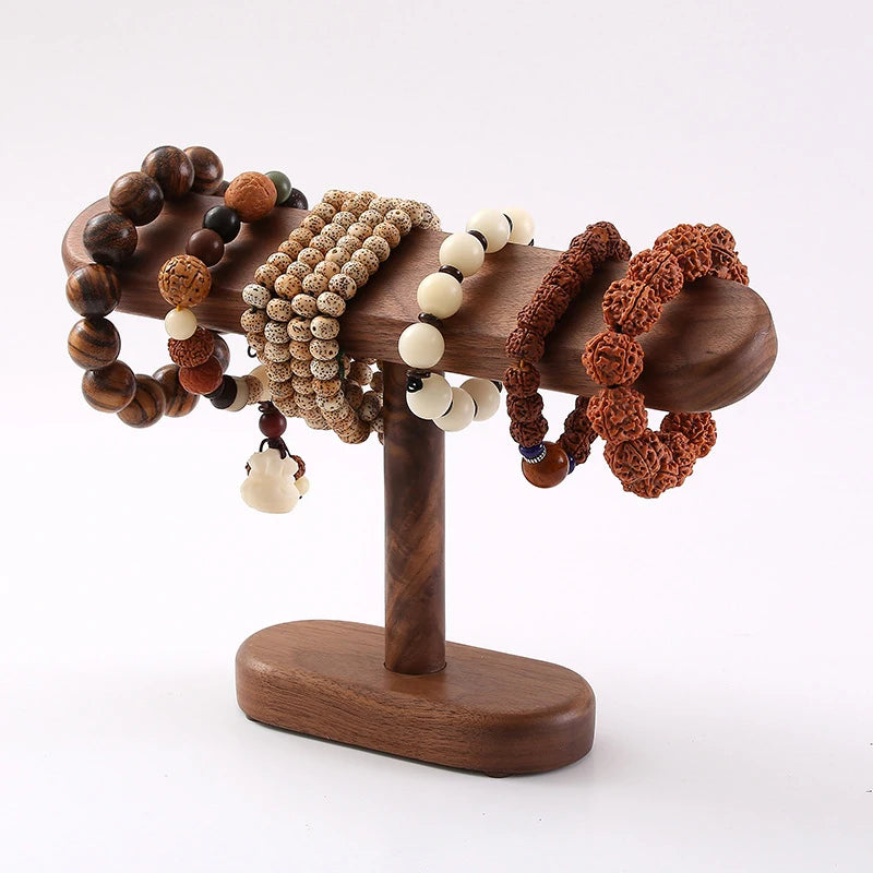 Walnuss Display Halterung für Schmuck und Accessoires