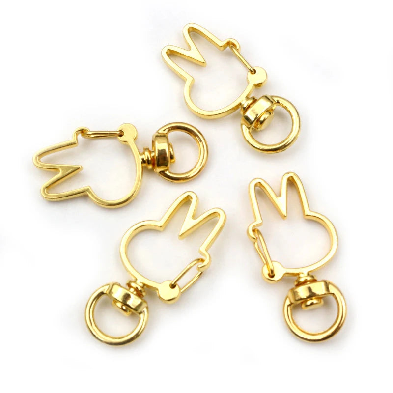 Herz Karabinerhaken Set für Schlüsselanhänger und DIY Projekte