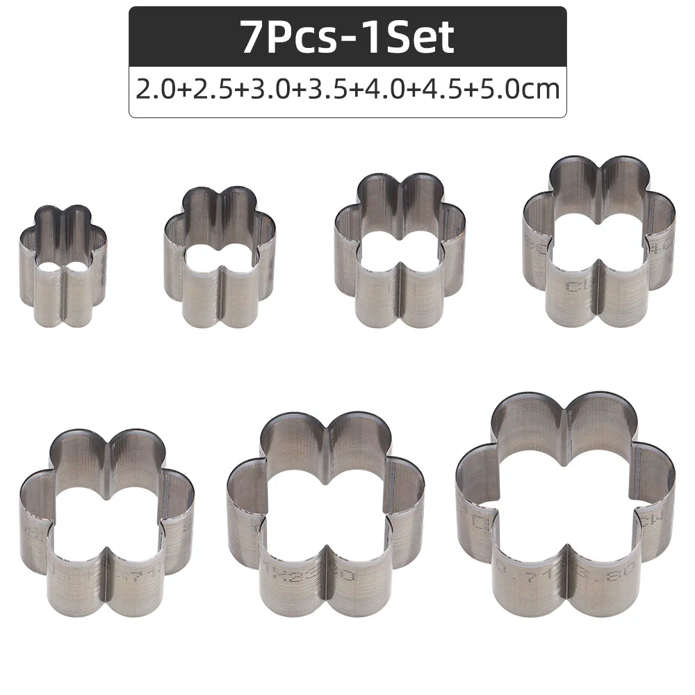 7-teiliges Stanzform-Set Kunstleder Blütenblätter scharfes Stanzwerkzeug