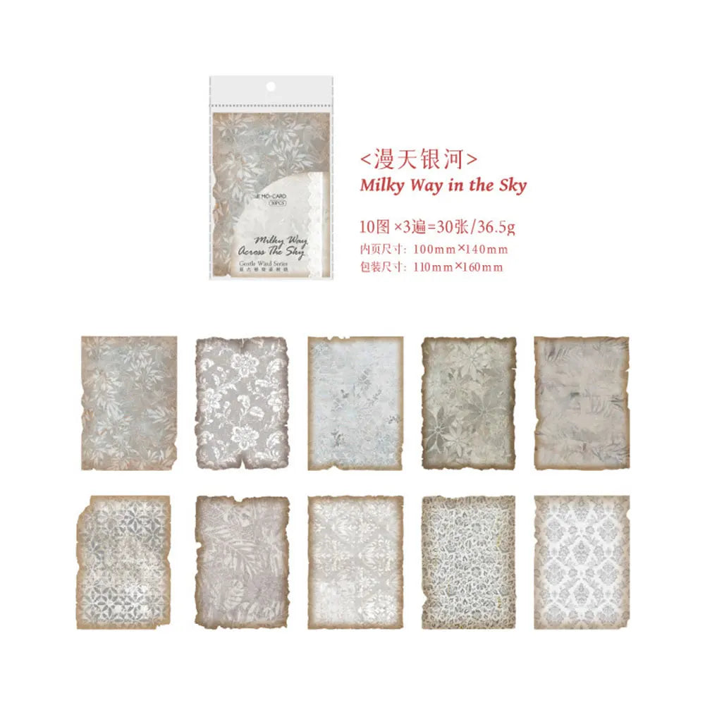 30 Blatt Vintage Scrapbook-Papier für DIY Basteln und Journaling