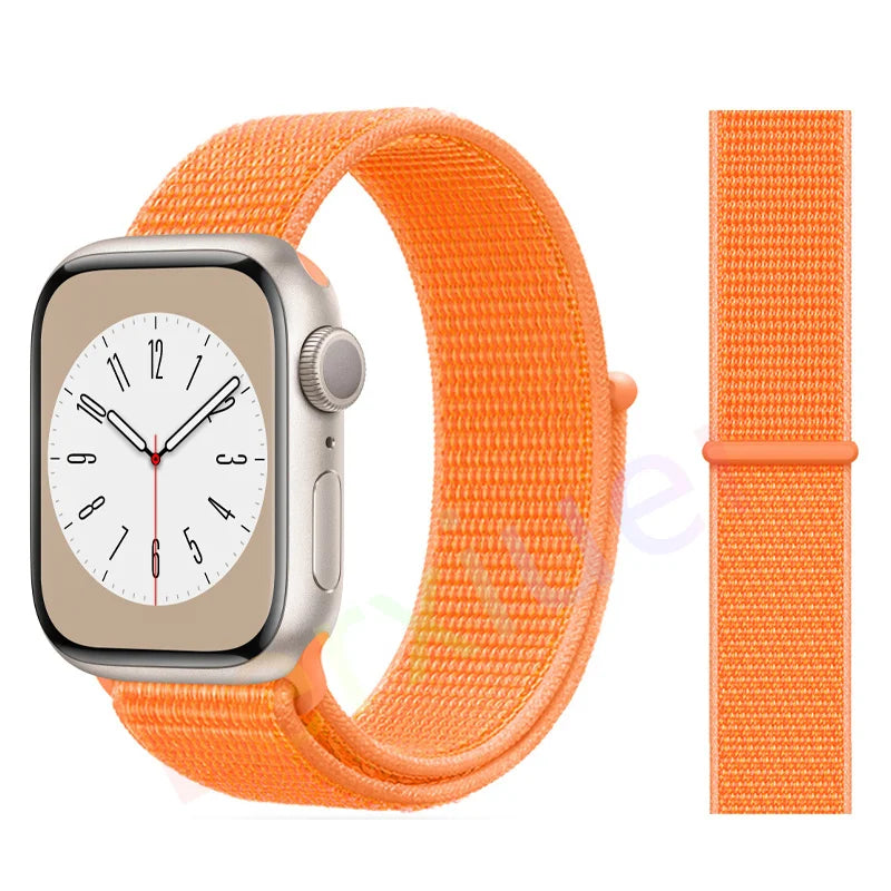 Nylon Schlaufenarmband für Apple Watch alle Serien und Größen