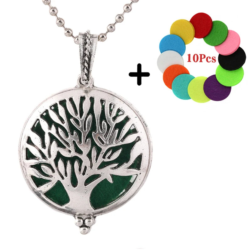 Aromatherapie Halskette Lotus Diffusor Anhänger aus Zinklegierung