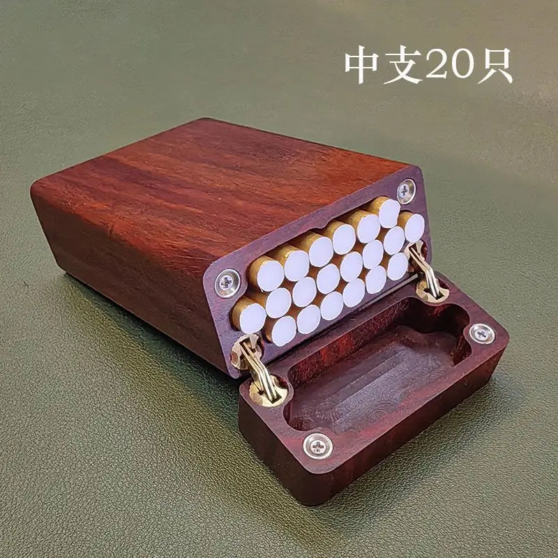 Handgefertigtes ausgehöhltes Sandelholz Zigarettenetui