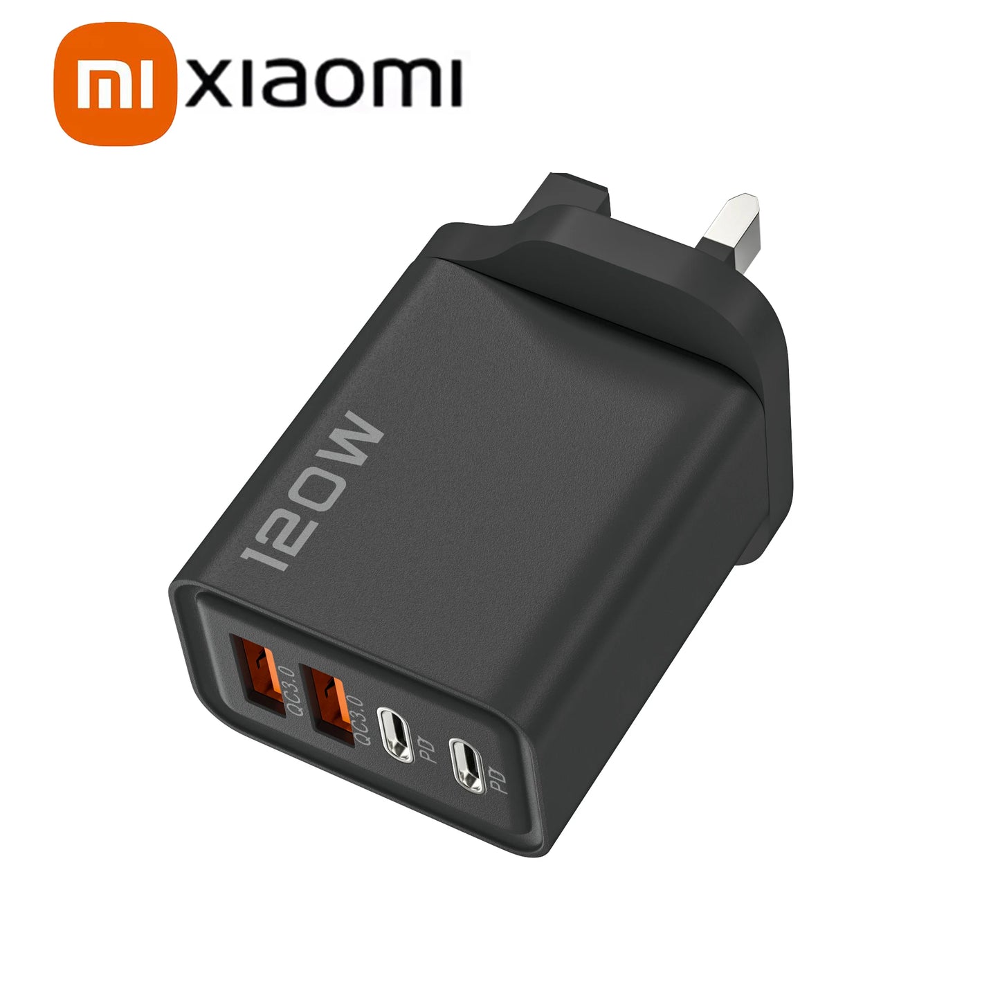 120W Schnellladegeraet mit 4 Anschluessen fuer effizientes Laden