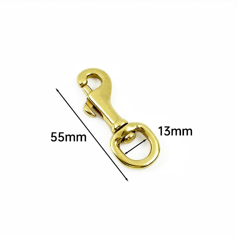 Massiver Messing Karabinerverschluss 10 30 mm drehbar für Taschen Gürtel