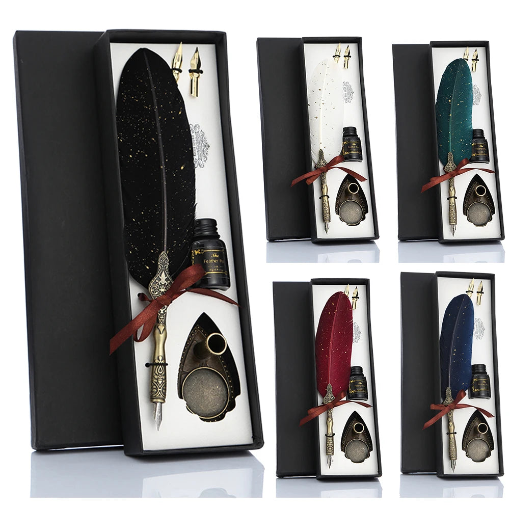 Retro Kalligraphie Dip Pen Set mit Edelstahlfeder für stilvolles Schreiben