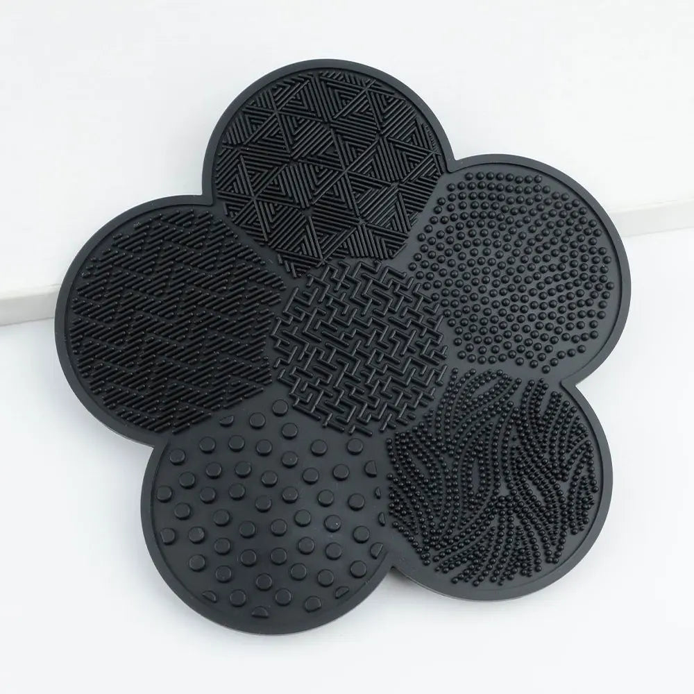 Silikon Reinigungsmatte für Make up Pinsel Blumenform mit Saugnapf-Yabubest - Home & More