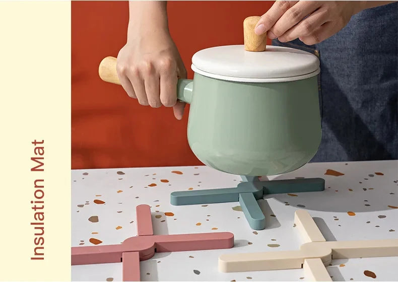Silikon Hitzebeständige Faltbare Rutschfeste Topfuntersetzer Matte