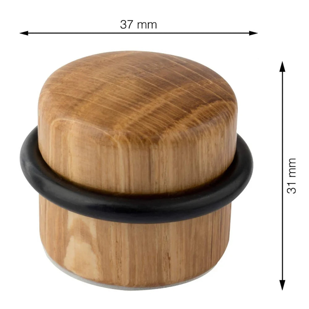 Runder Holz Türstopper Selbstklebend mit Gummipuffer zum Schutz