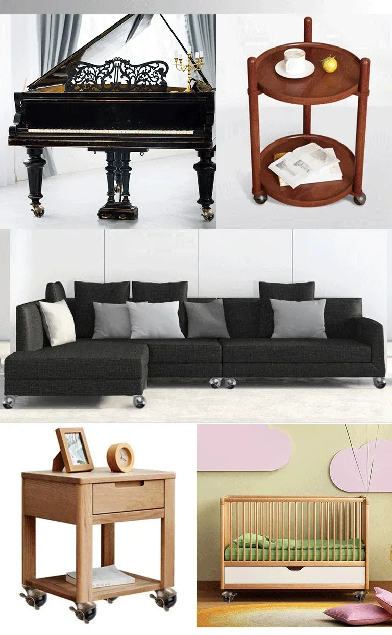 Universelle Möbel-Lenkrollen 5,1 cm Kugelrolle antikes Kupfer Messing-Yabubest - Home & More