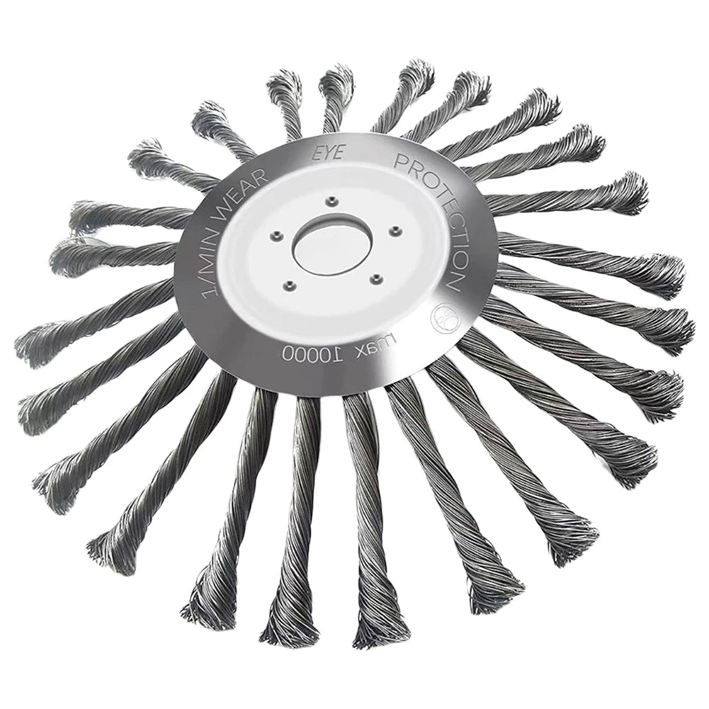 Universal Stahldraht Bürstenkopf 10 6 5 4 Zoll für Garten Unkrautentfernung