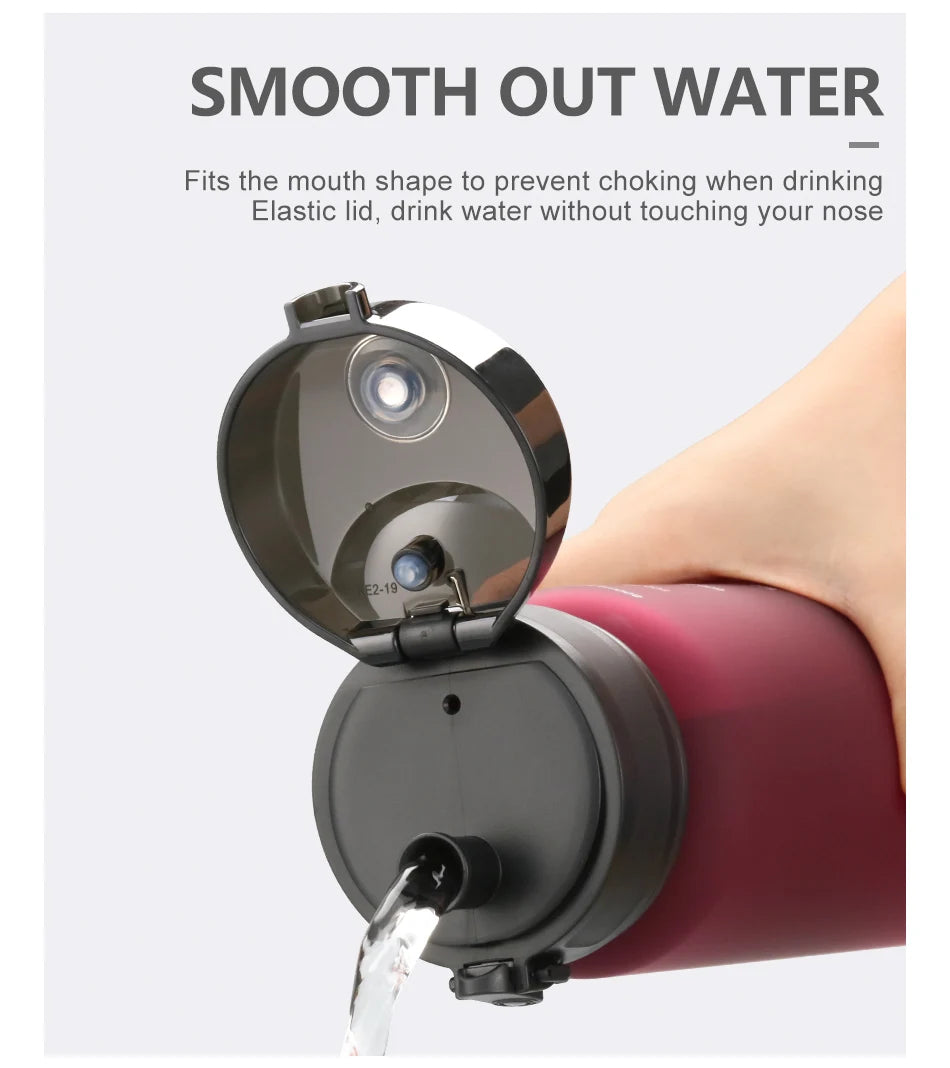 Tragbare UZSPACE Tritan Wasserflasche BPA frei mit Riemen 350 bis 1000 ml