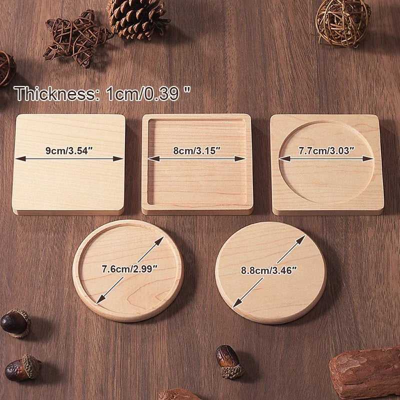 Holzuntersetzer für Getränke aus nachhaltigem Holzmaterial - Yabubest - Home & More