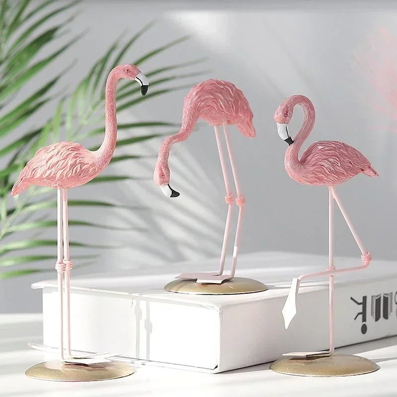 Dekorative Flamingo Resin Figur Miniaturen für Wohnzimmer Schreibtisch