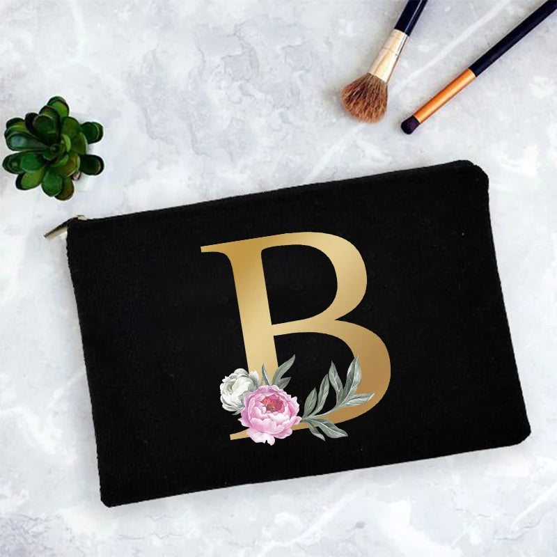 Florale Kosmetiktasche mit Reißverschluss für Damen und Brautjungfern