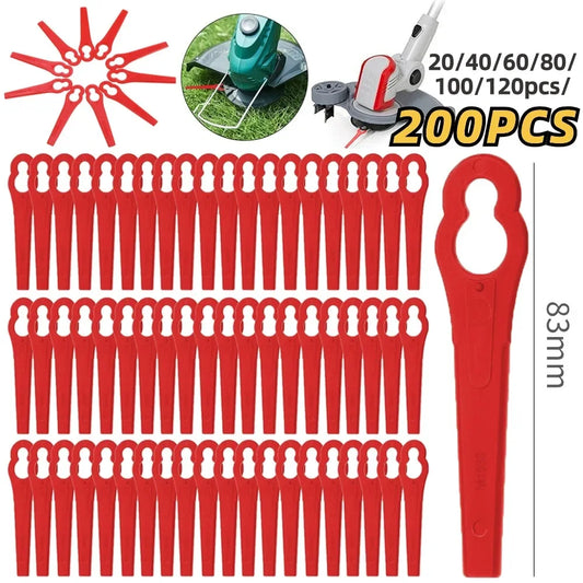 20-400x Rasenmäher Messer Kunststoff Typ L83 – Ersatz Klingen Akku Grasschneider