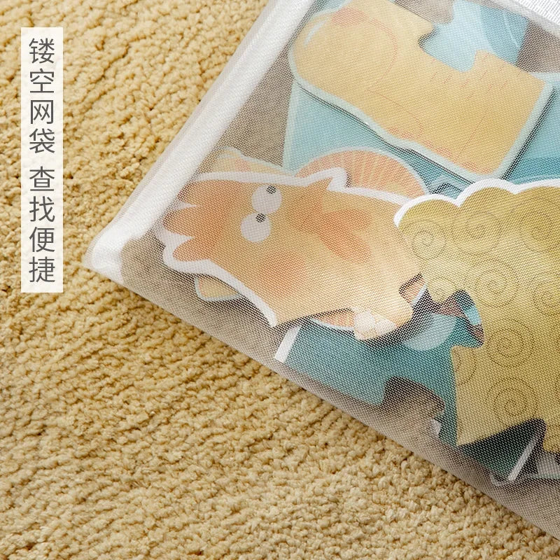 Transparente Aufbewahrungstasche mit Reißverschluss für kleine Spielzeugteile