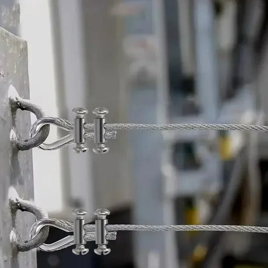 Verstellbare Kupfer-Kabelklemmen 10er Set für Stahldraht 1,2-2,5 mm robust - sicher